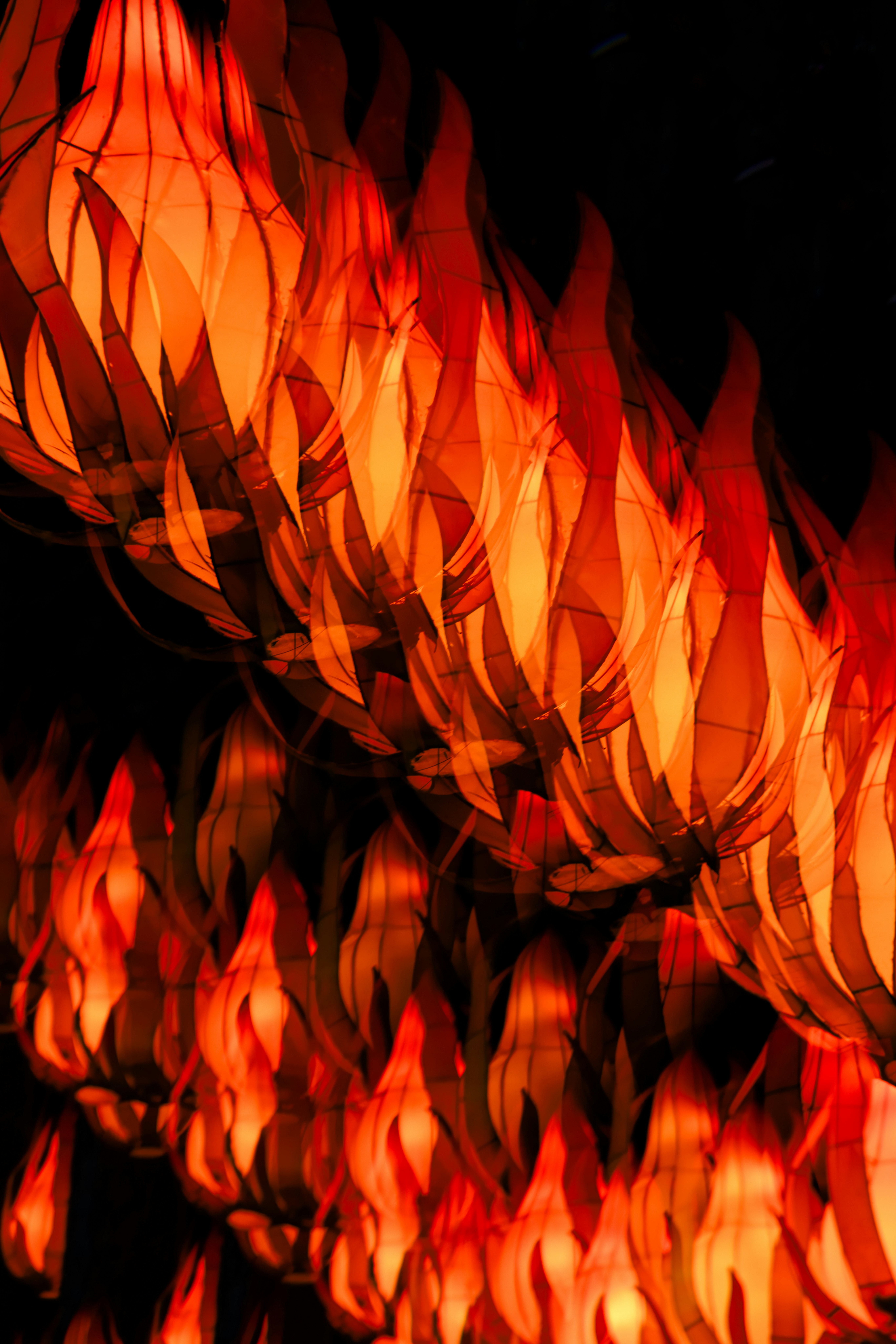 A bunch of lights that are on a wall