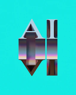 A blue background with the letter m in the middle of it