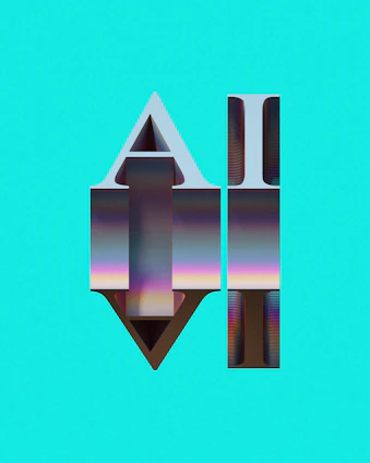 A blue background with the letter m in the middle of it