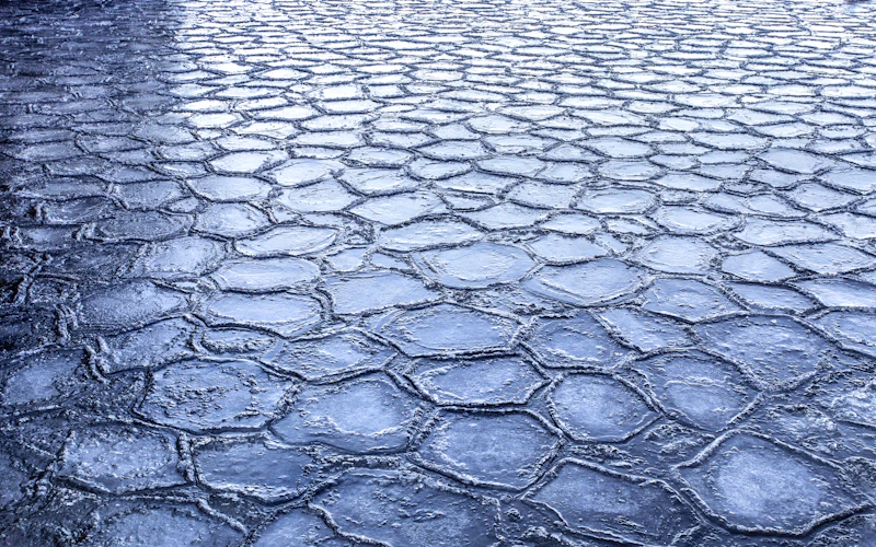 A decorative concrete pattern with a blue-grey finish.