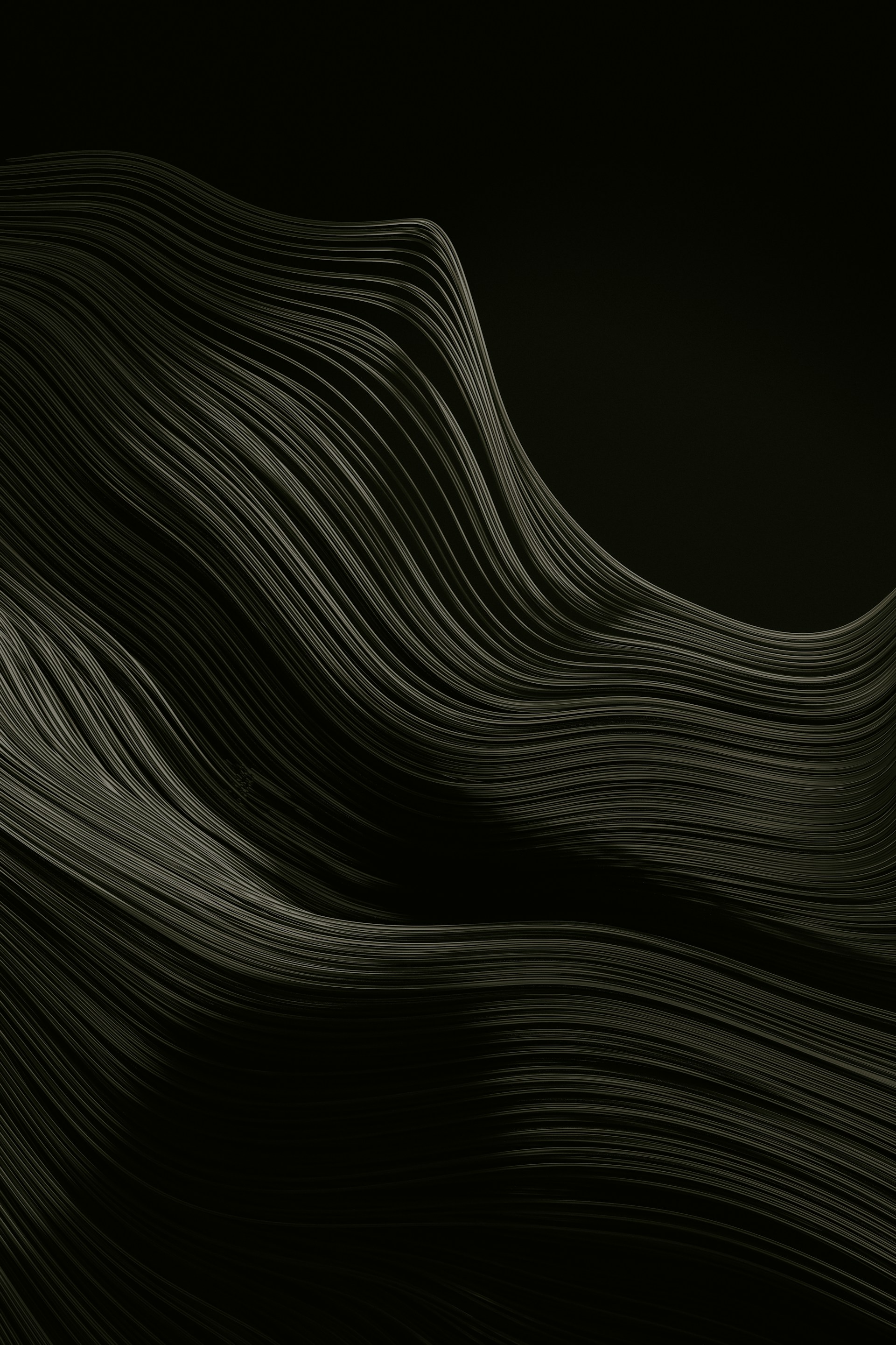 A black and white photo of wavy lines