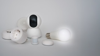 A group of white objects sitting on top of a table