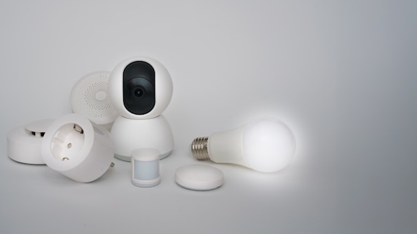 A group of white objects sitting on top of a table