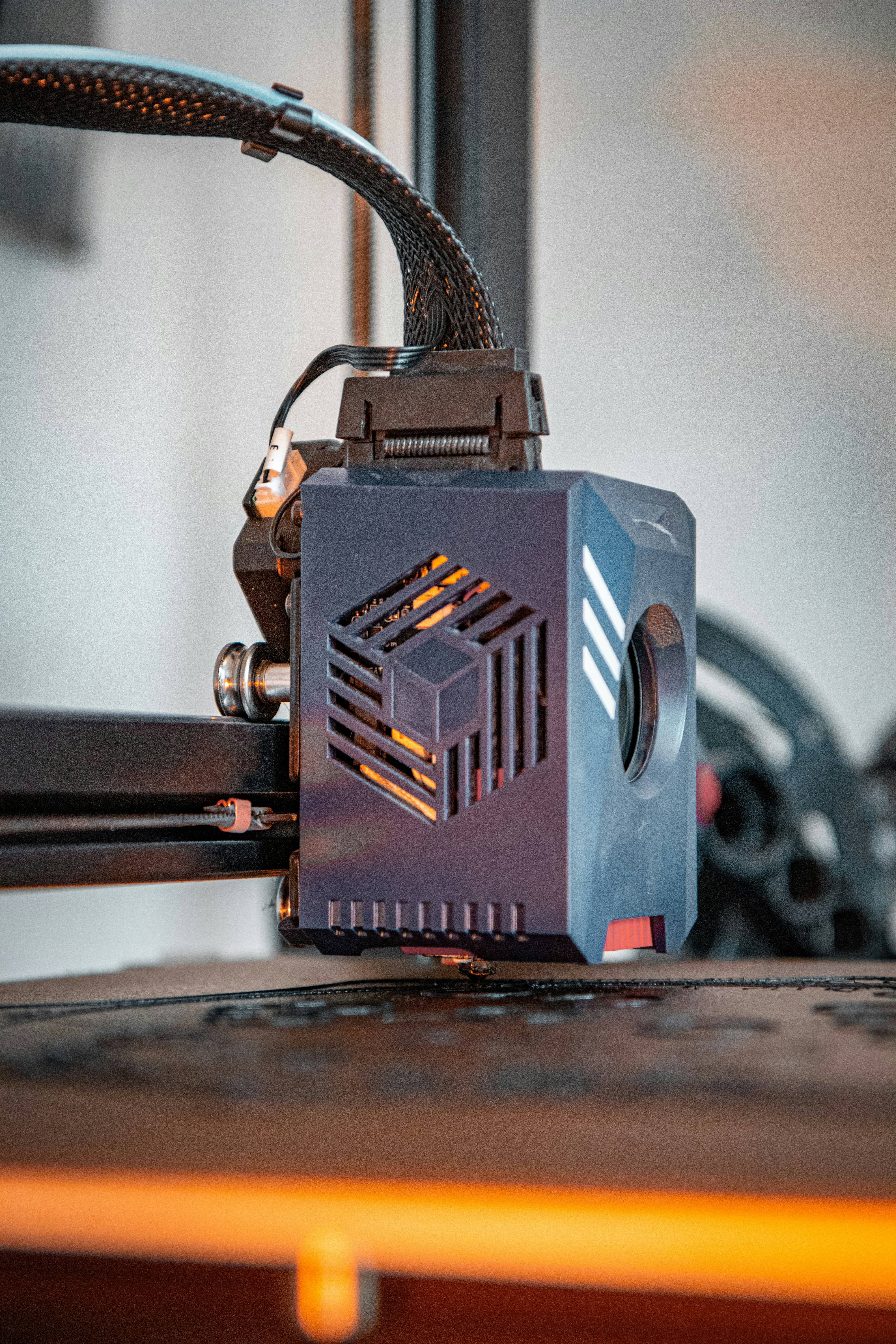 A close up of a machine with wires