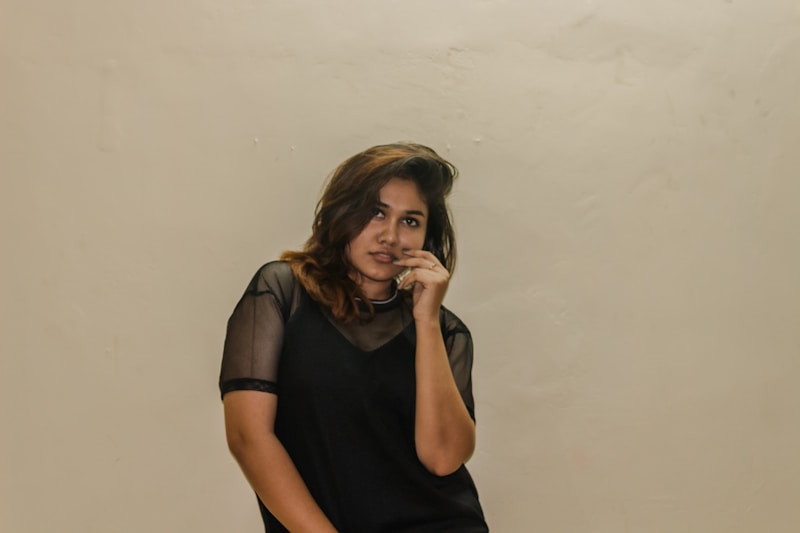 A woman is talking on a cell phone