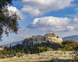 A view of the acrobatic ruins of the acrobatic temple