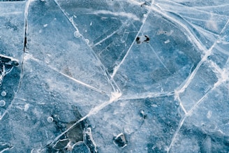 A close up of ice that looks like it has been frozen