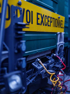 A close up of a train on a train track
