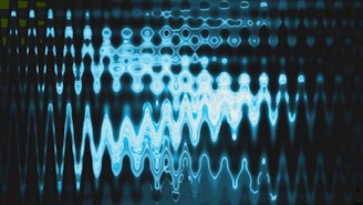 A blurry image of a sound wave