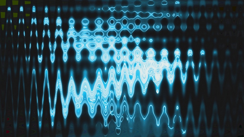 A blurry image of a sound wave