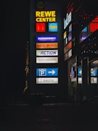 A building that has a lot of signs on it