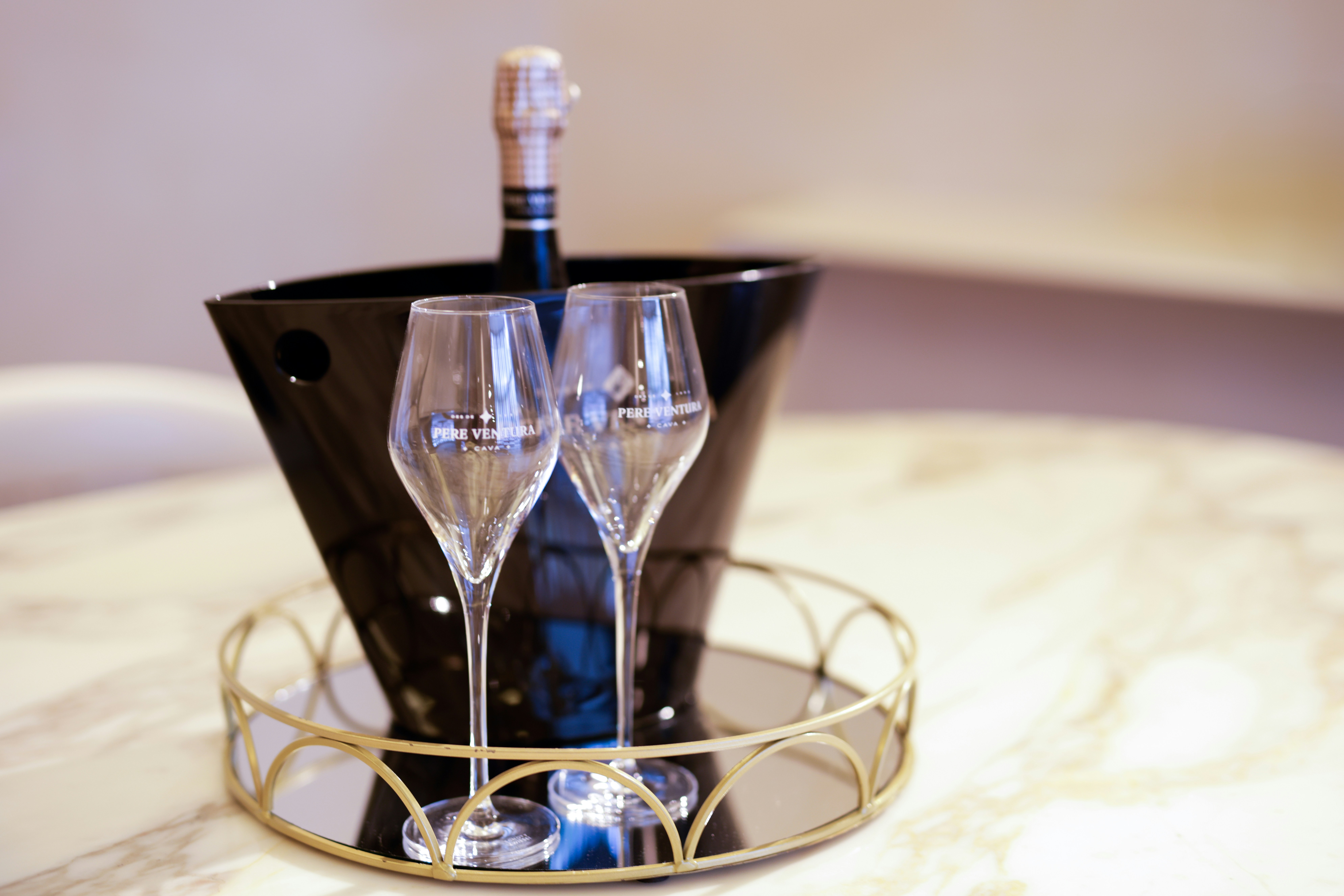 Luxury champagne celebration