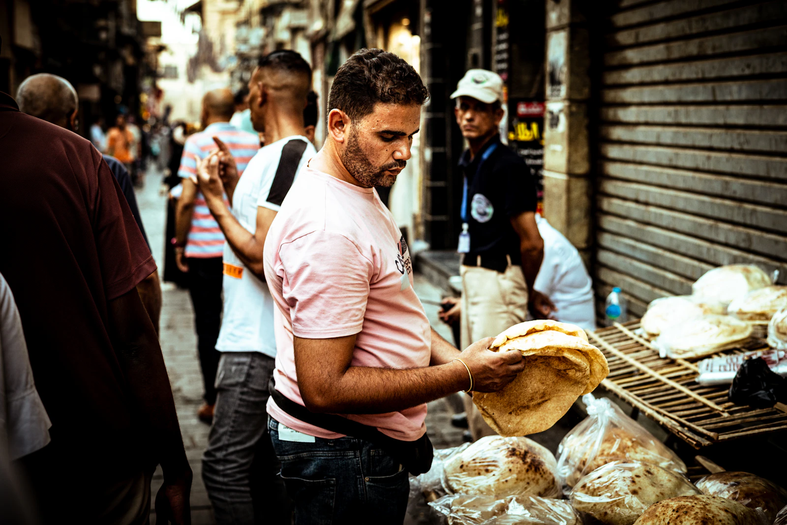 Fresh bread at a Cairo bakery
