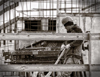 A man working on a construction site