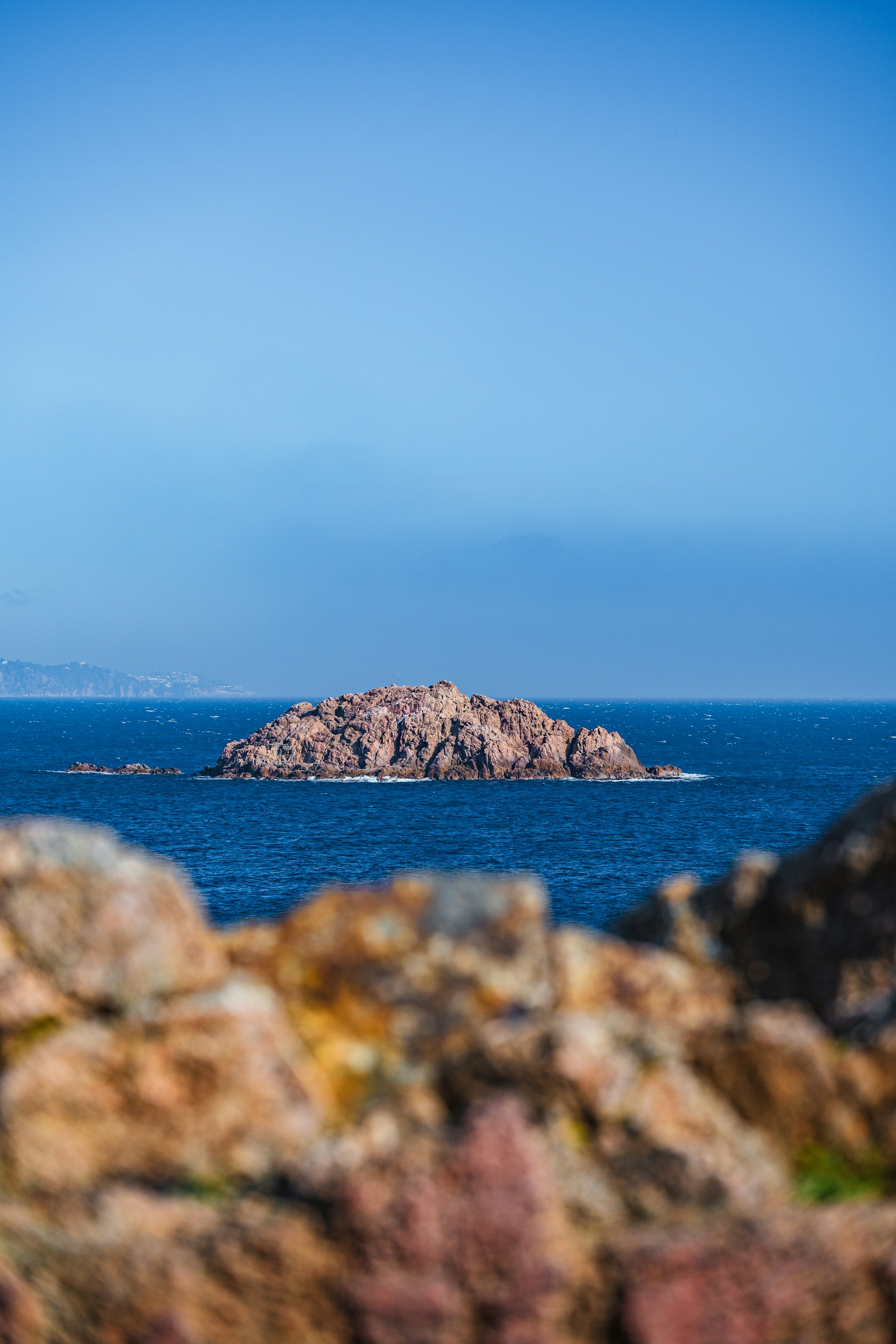 A small island in the middle of the ocean