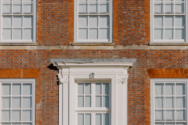 Sash windows on a traditional UK terraced house