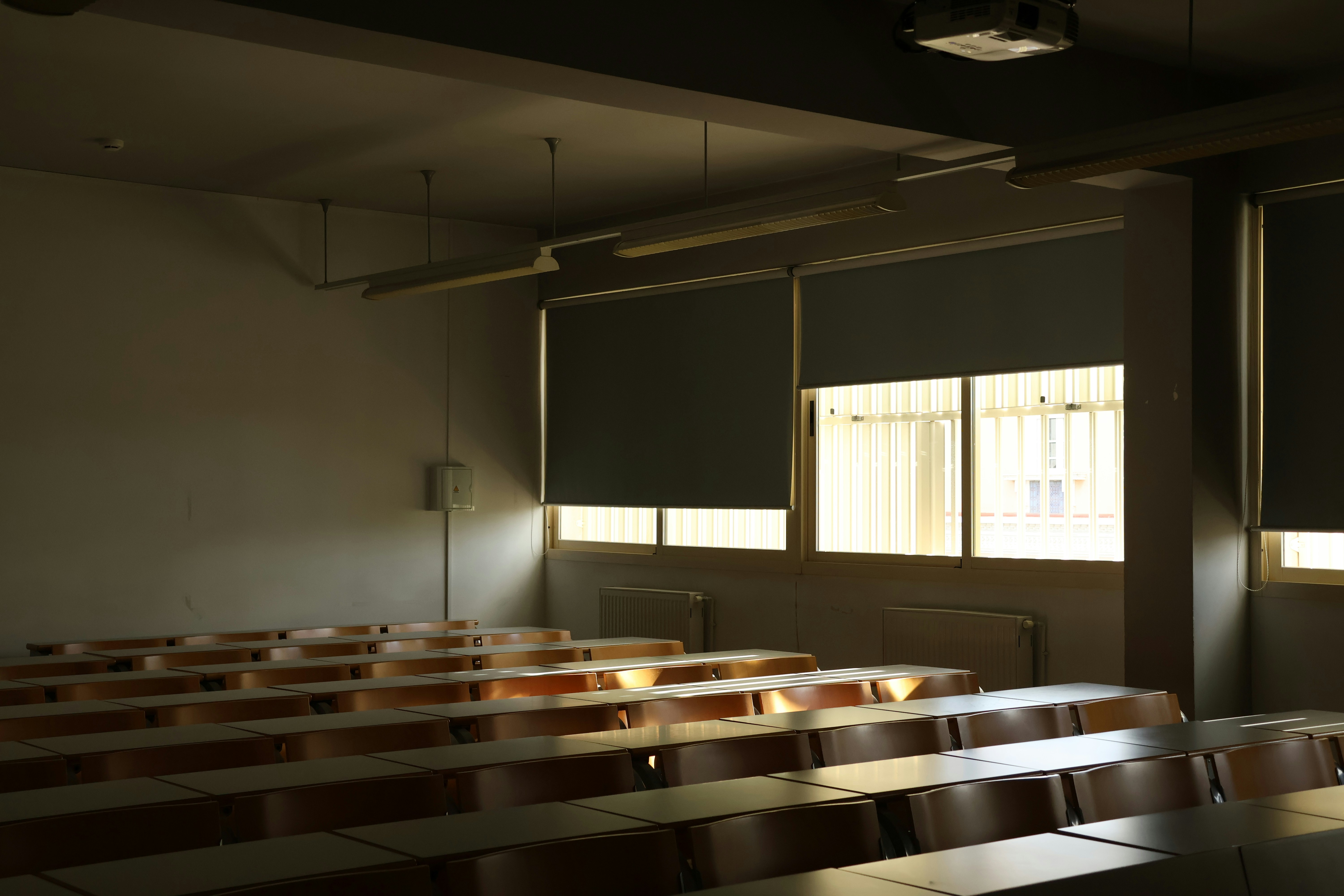 Empty classroom ready for students