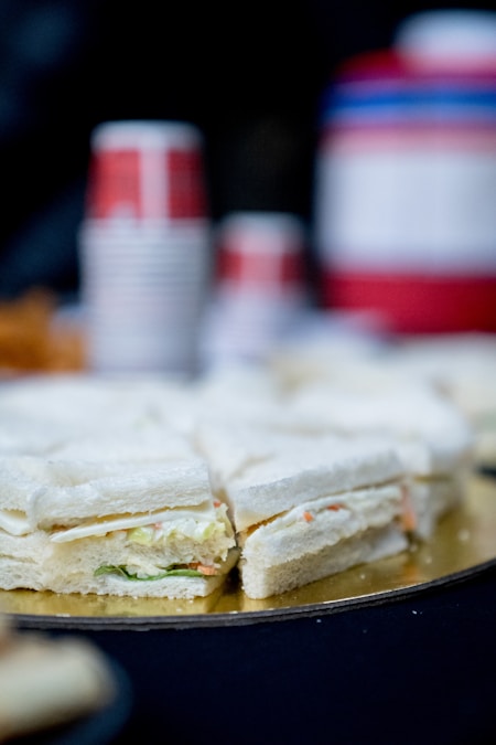 Close up of a fresh deli sandwich on a plate