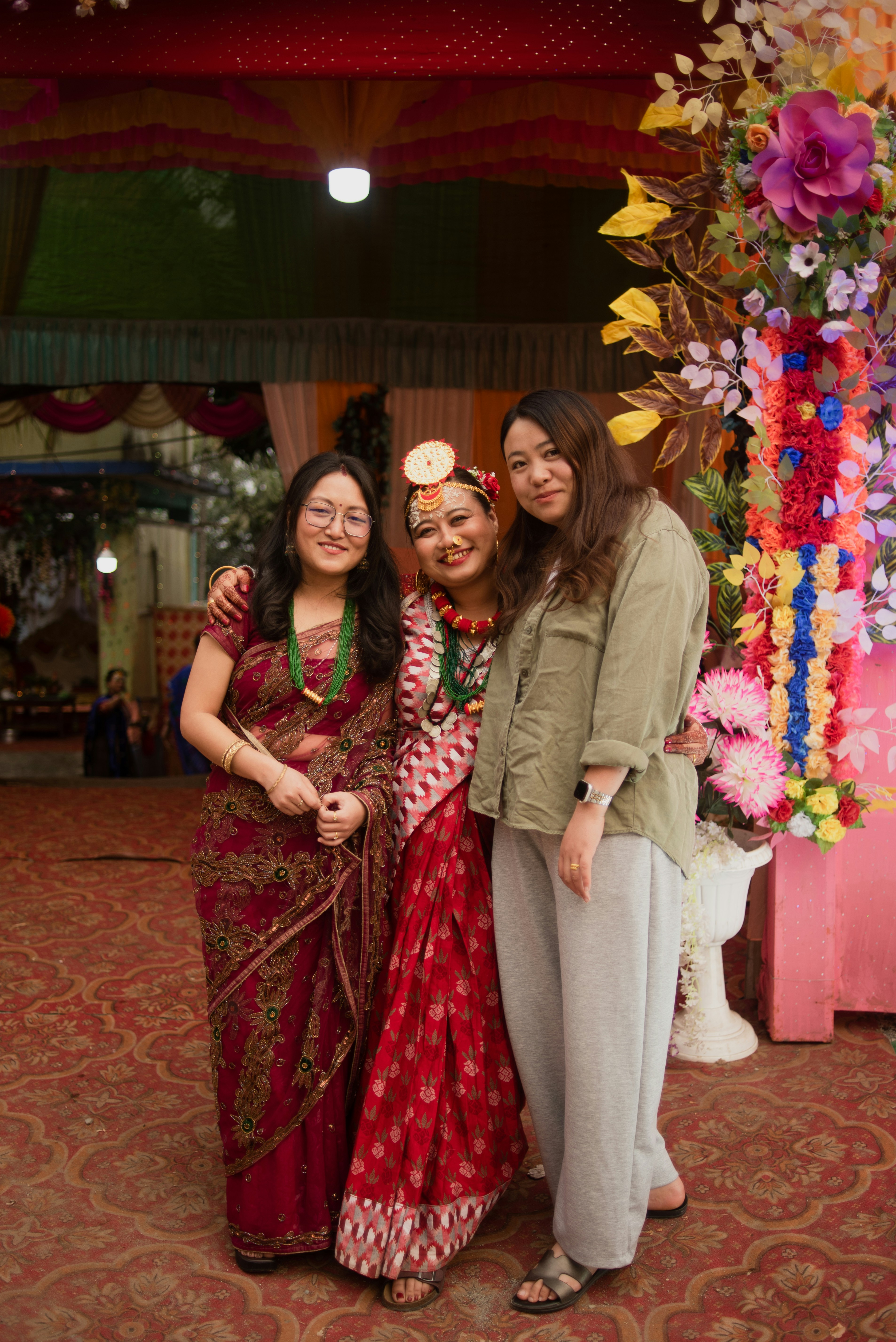 A group of women standing next to each other