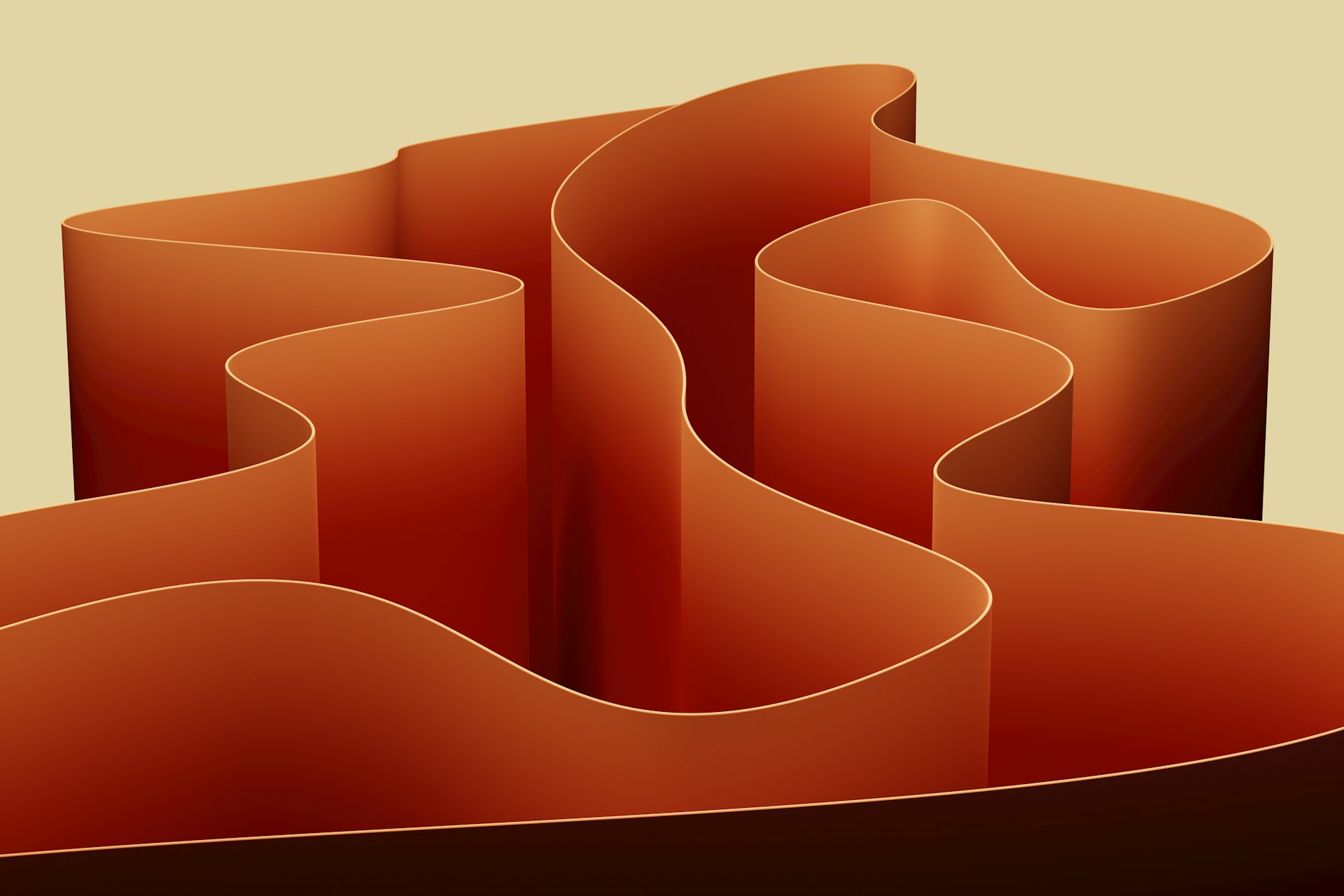 A stylized image of a desert like area