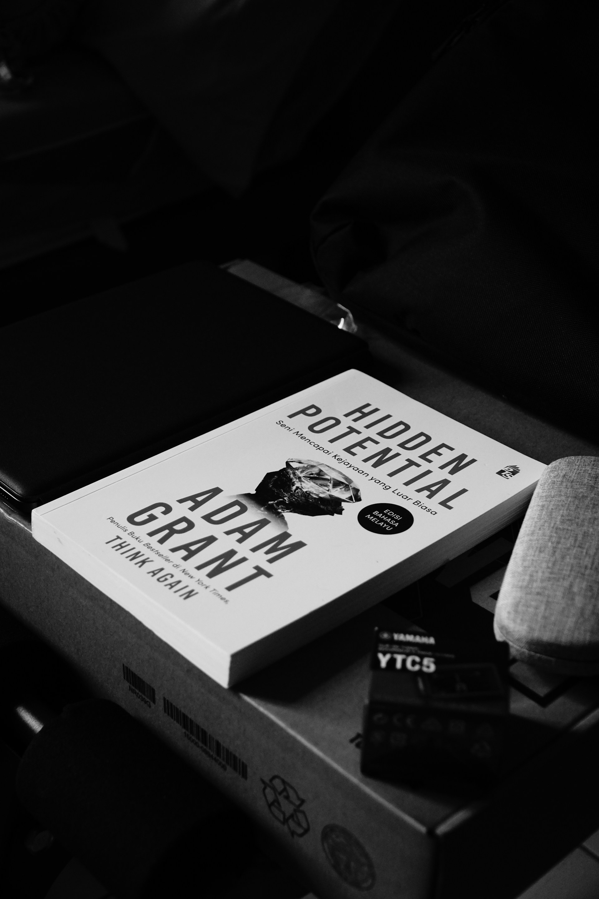 A book sitting on top of a wooden table