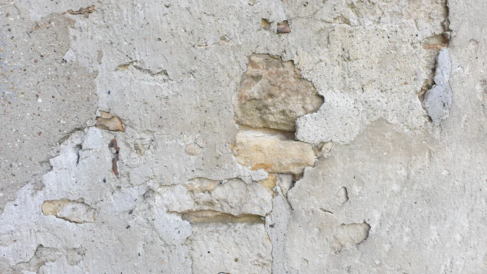 Before: cracked peeling wall before painting treatment – Lahore