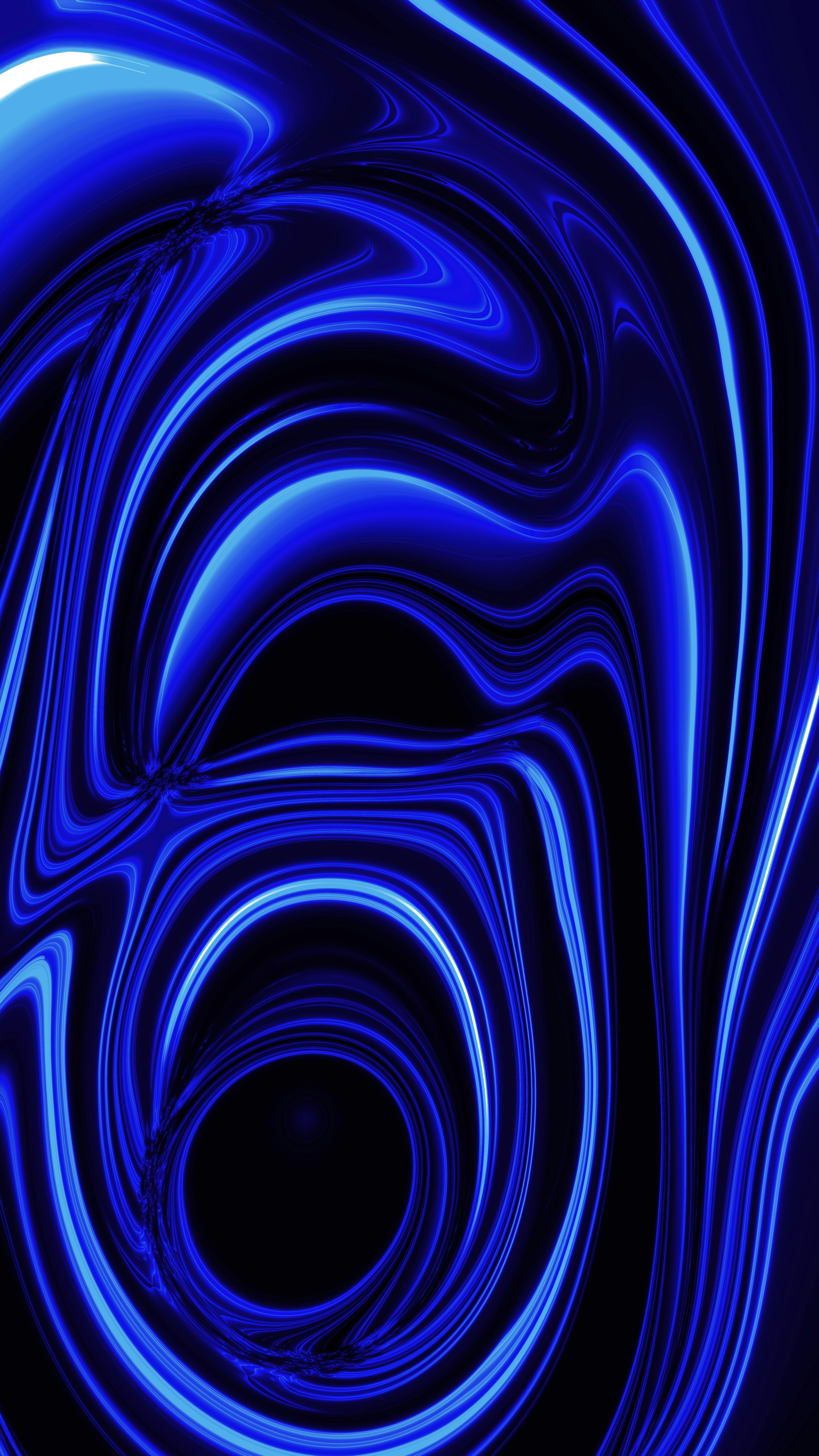 A blue abstract background with a spiral design