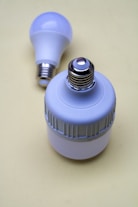 A light bulb and a light bulb on a table
