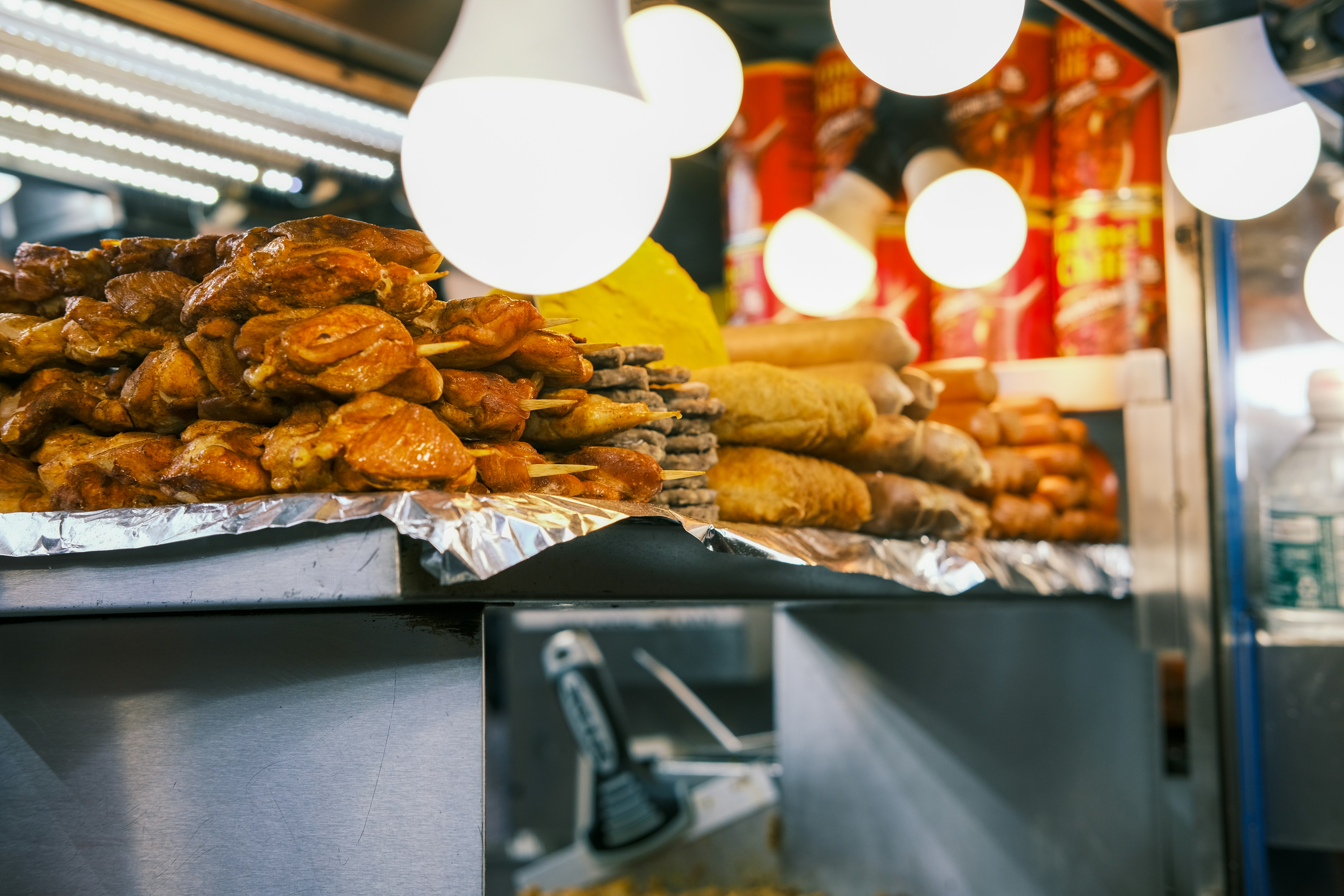 A bunch of food that is on a table
