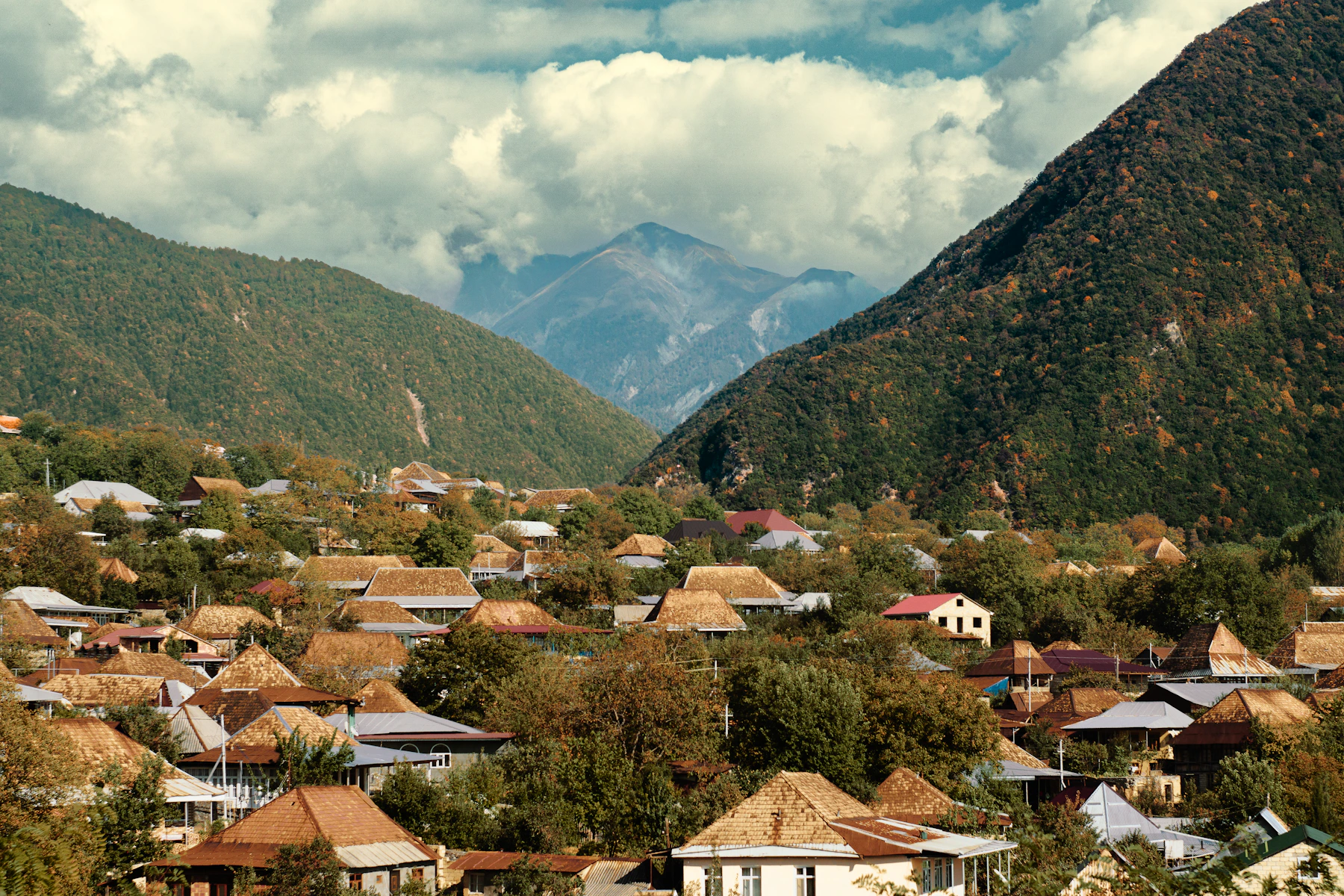 Green mountain village of Kish near Sheki, Azerbaijan