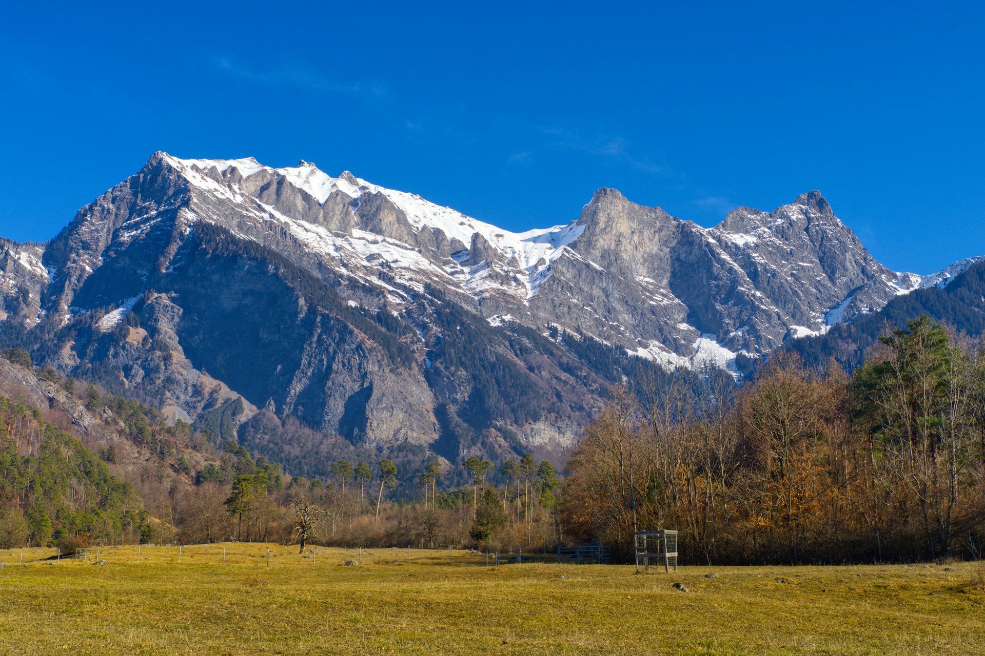 A mountain range with snow on the top of it