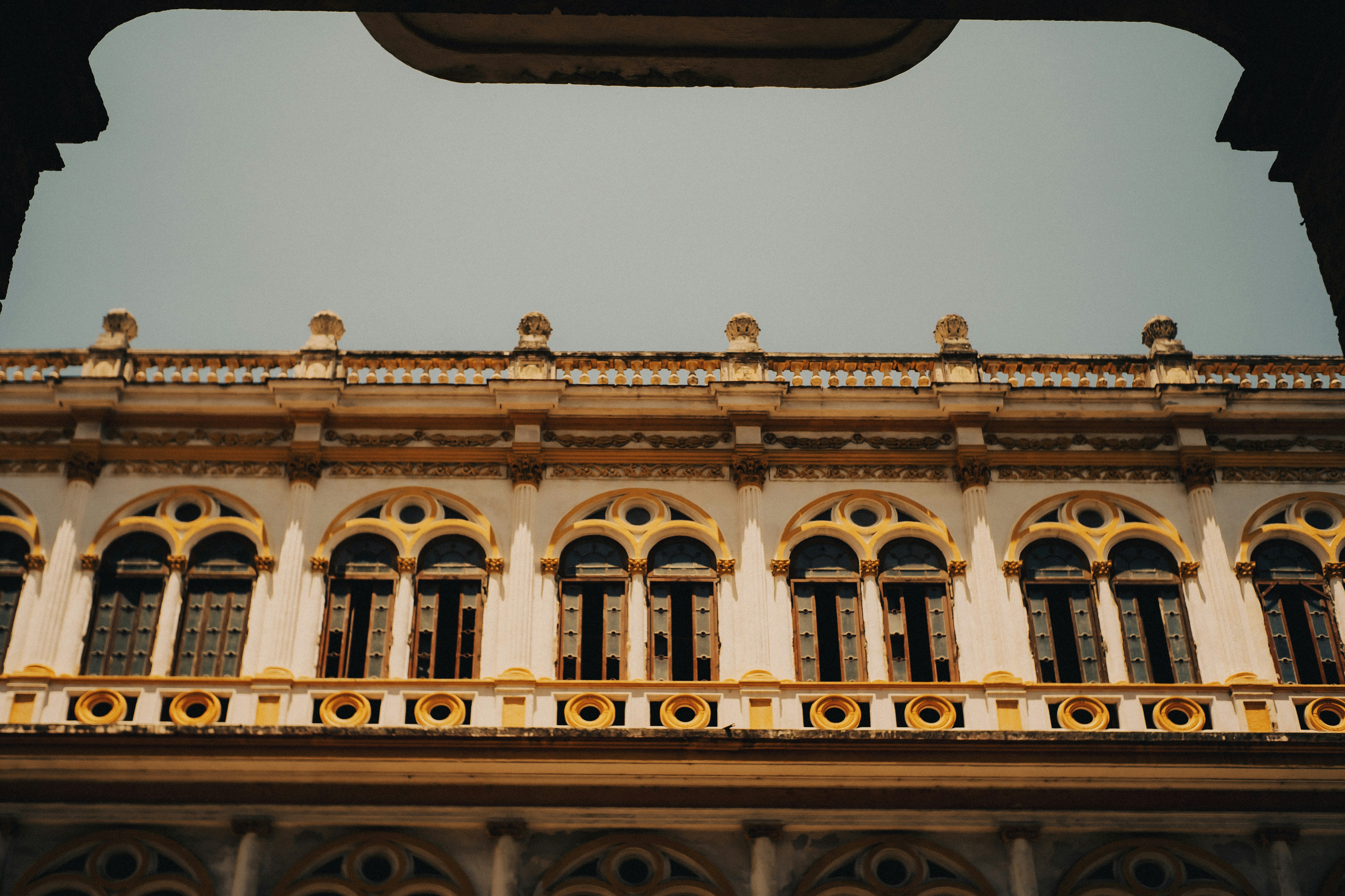 A building with a clock on the front of it