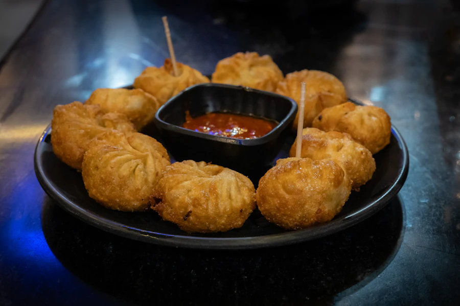 Golden dumplings served as a shareable comfort food