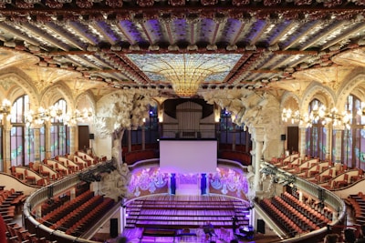 A large auditorium filled with lots of seats