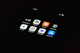 A close up of a cell phone with icons on it