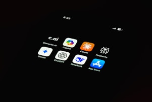 A close up of a cell phone with icons on it
