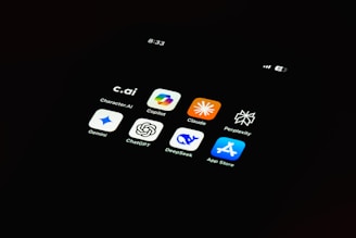 A close up of a cell phone with icons on it