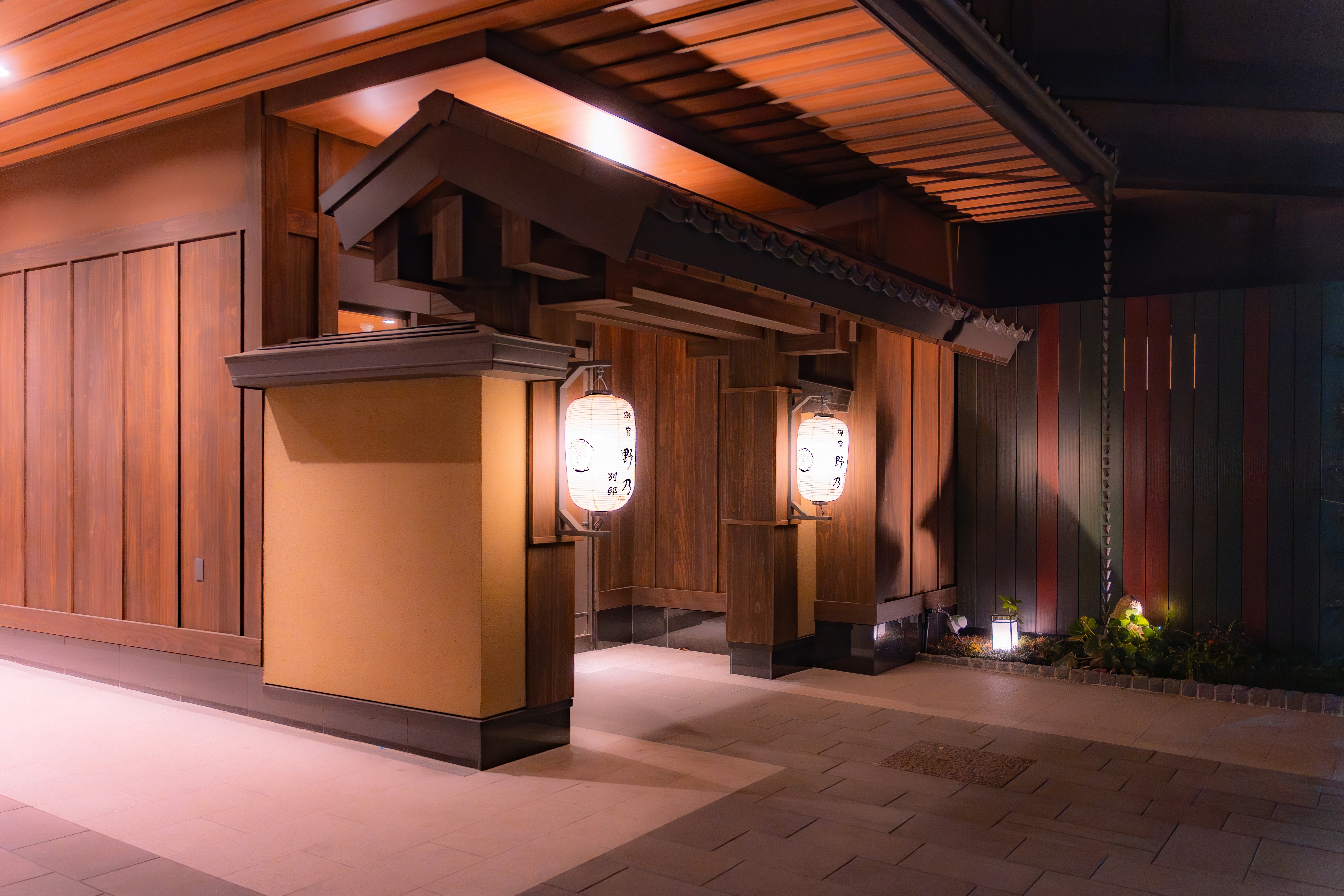 Traditional Japanese ryokan with open-air onsen