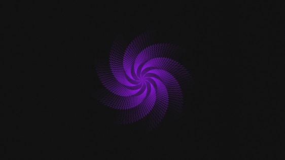 A purple swirl on a black background