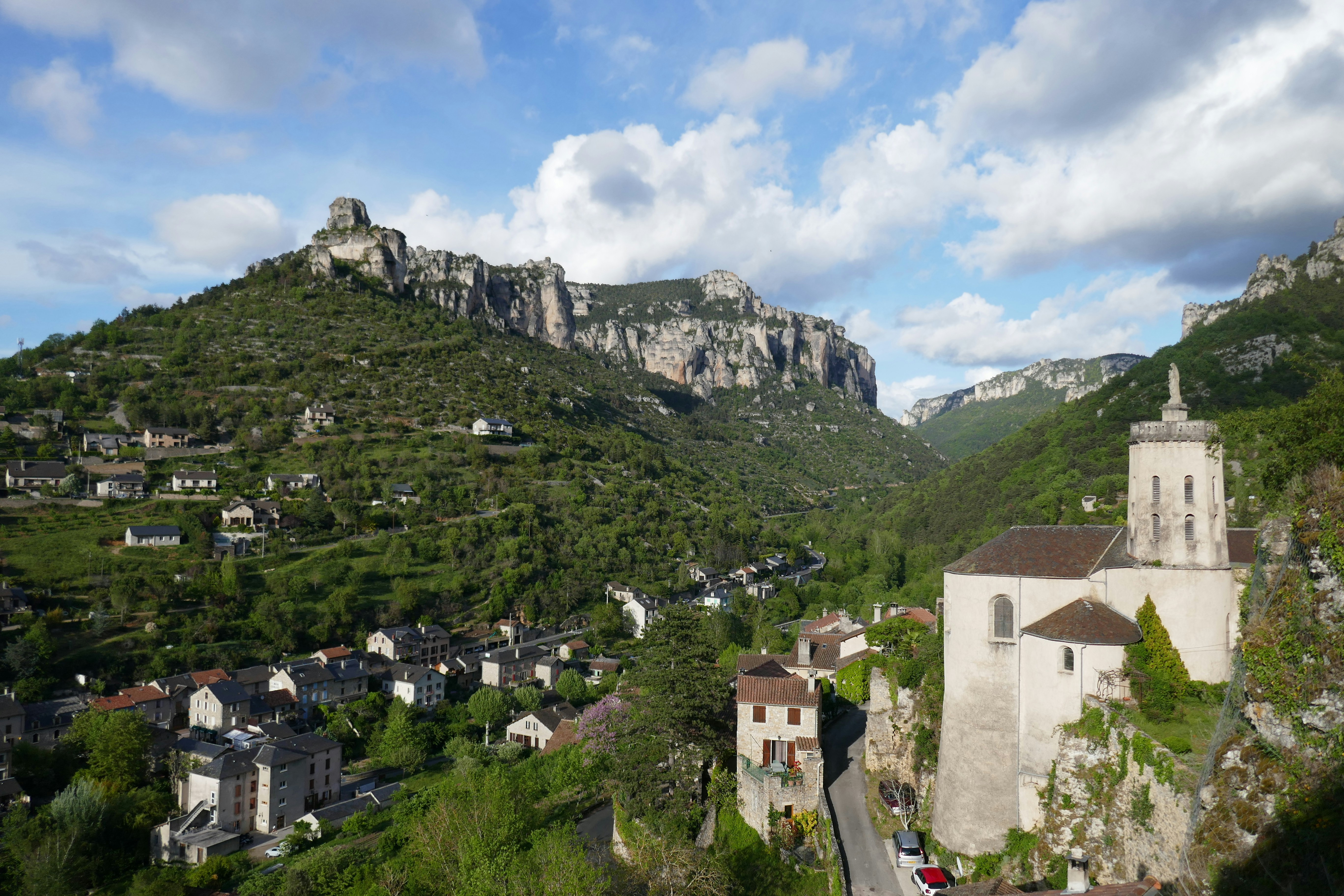 A small village on the side of a mountain