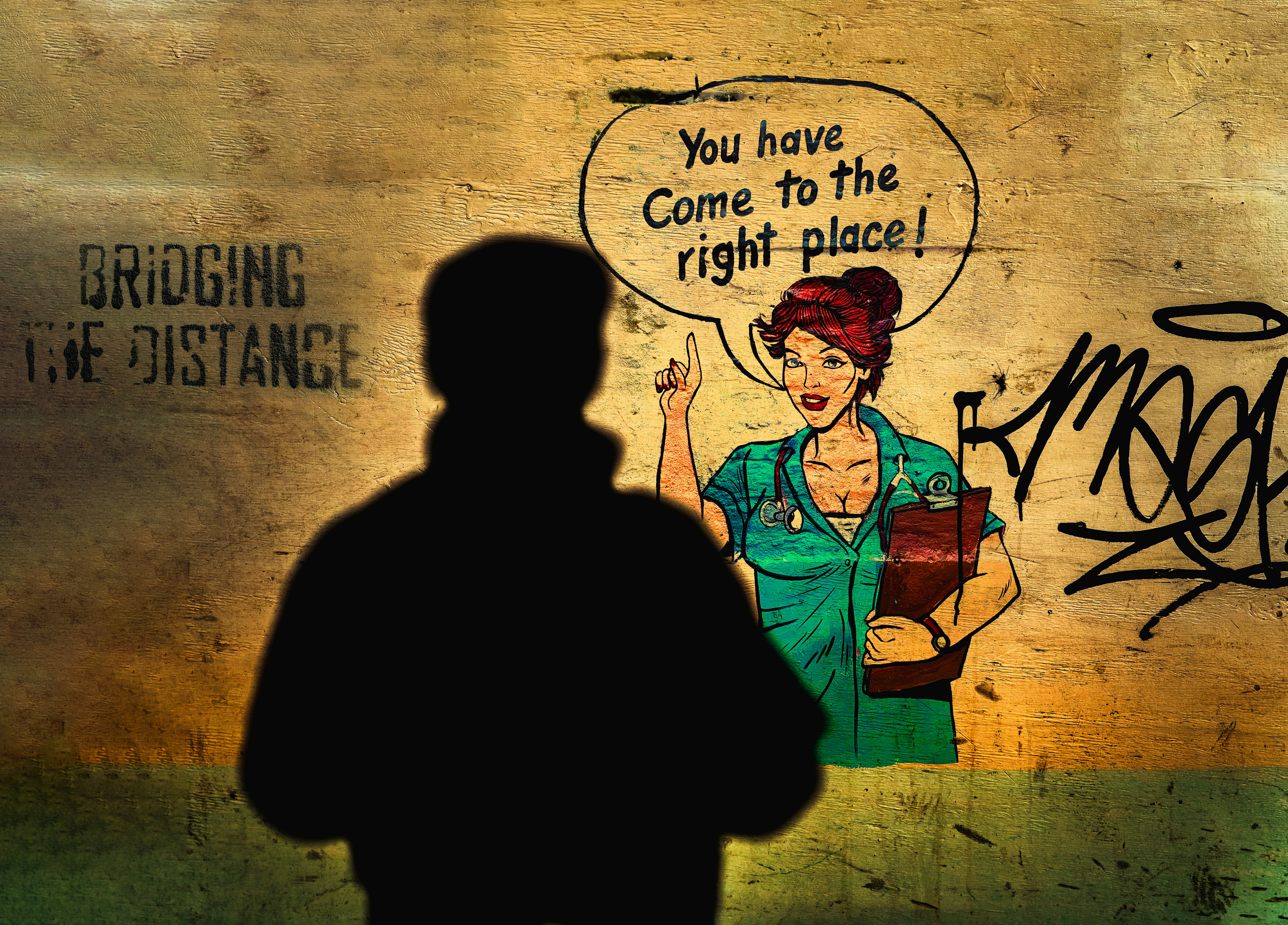 A symbolic illustration depicting a shadowy figure watching a young woman from a distance, conveying a sense of unease and surveillance.
