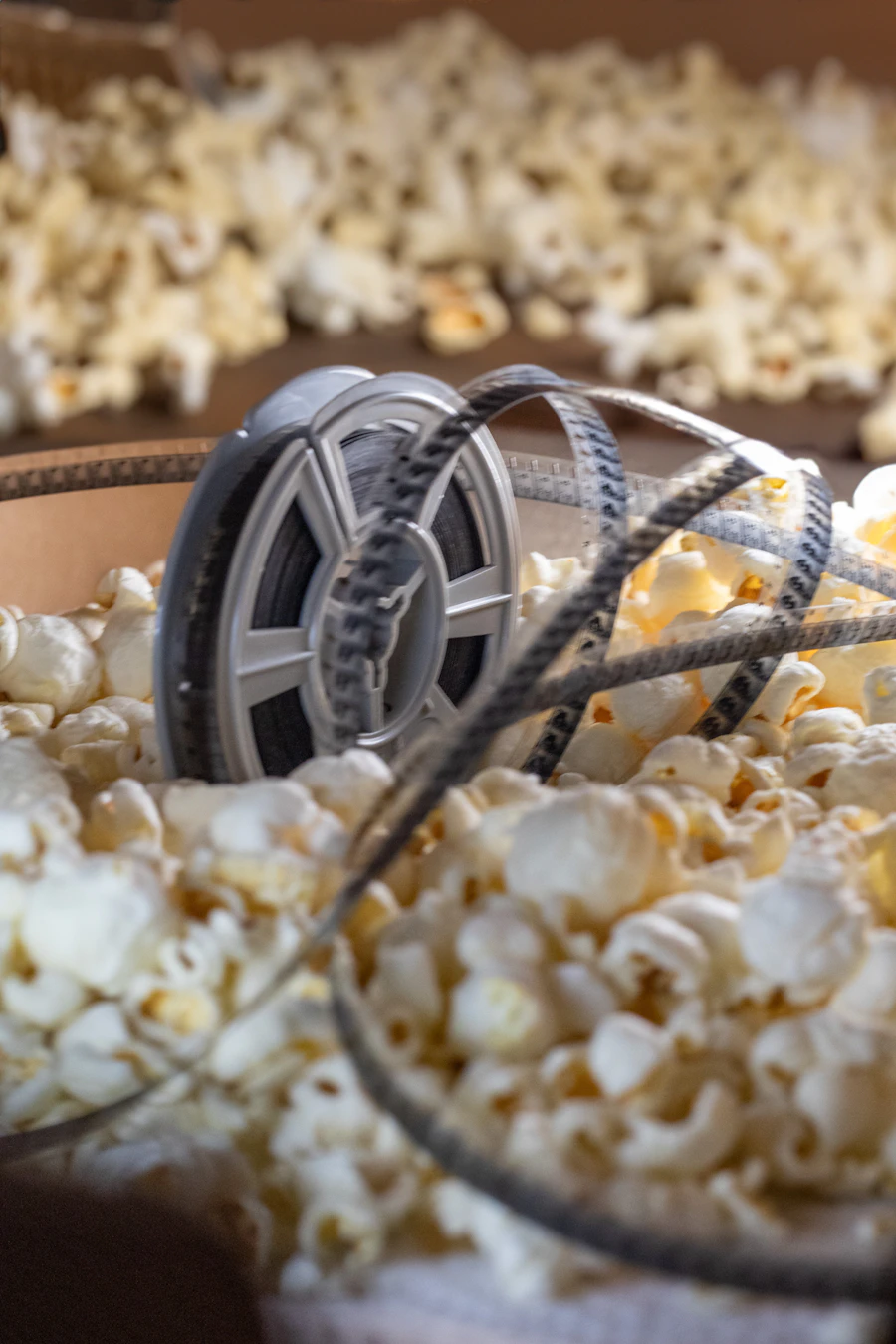 Movie night with popcorn