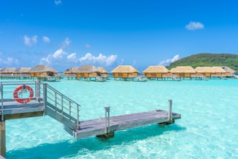 A dock in the middle of a body of water