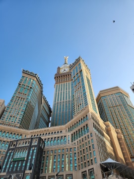 A very tall building with a clock on the top of it