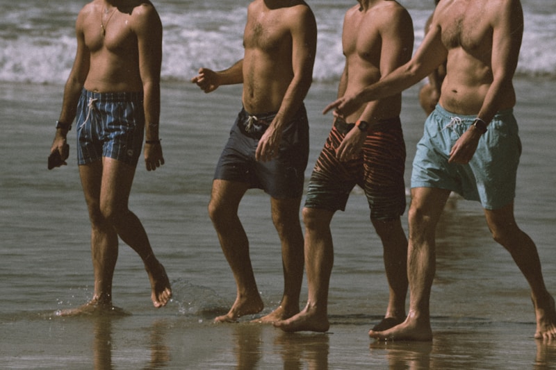 Beach gathering of gay men