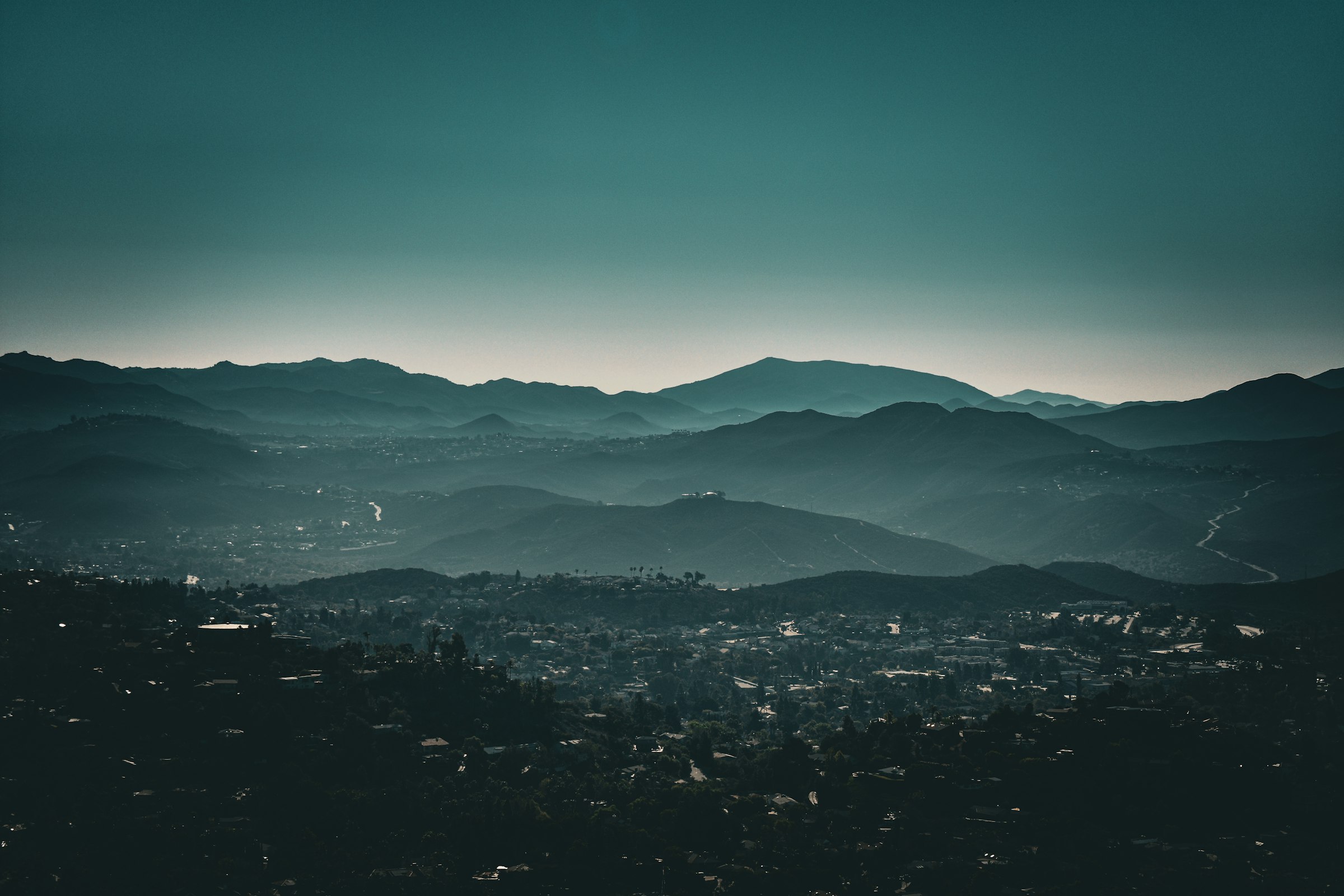 El Cajon valley and mountain views, California
