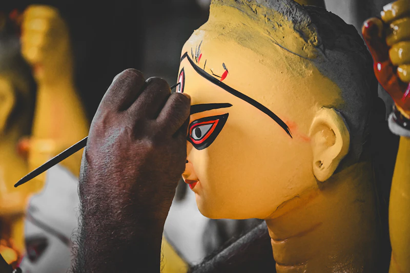 Eye painting of idol