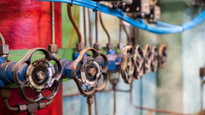 A bunch of pipes that are connected to each other