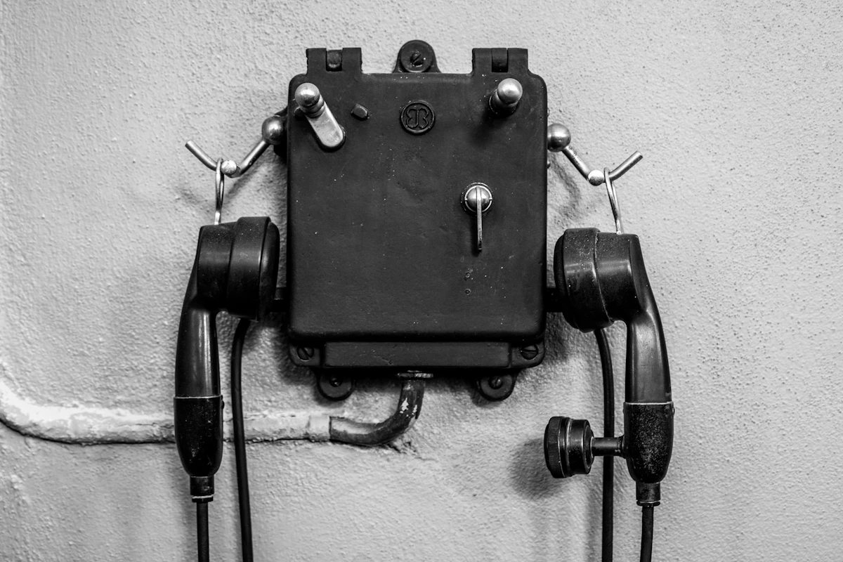 Robot with headset making automated debt collection calls