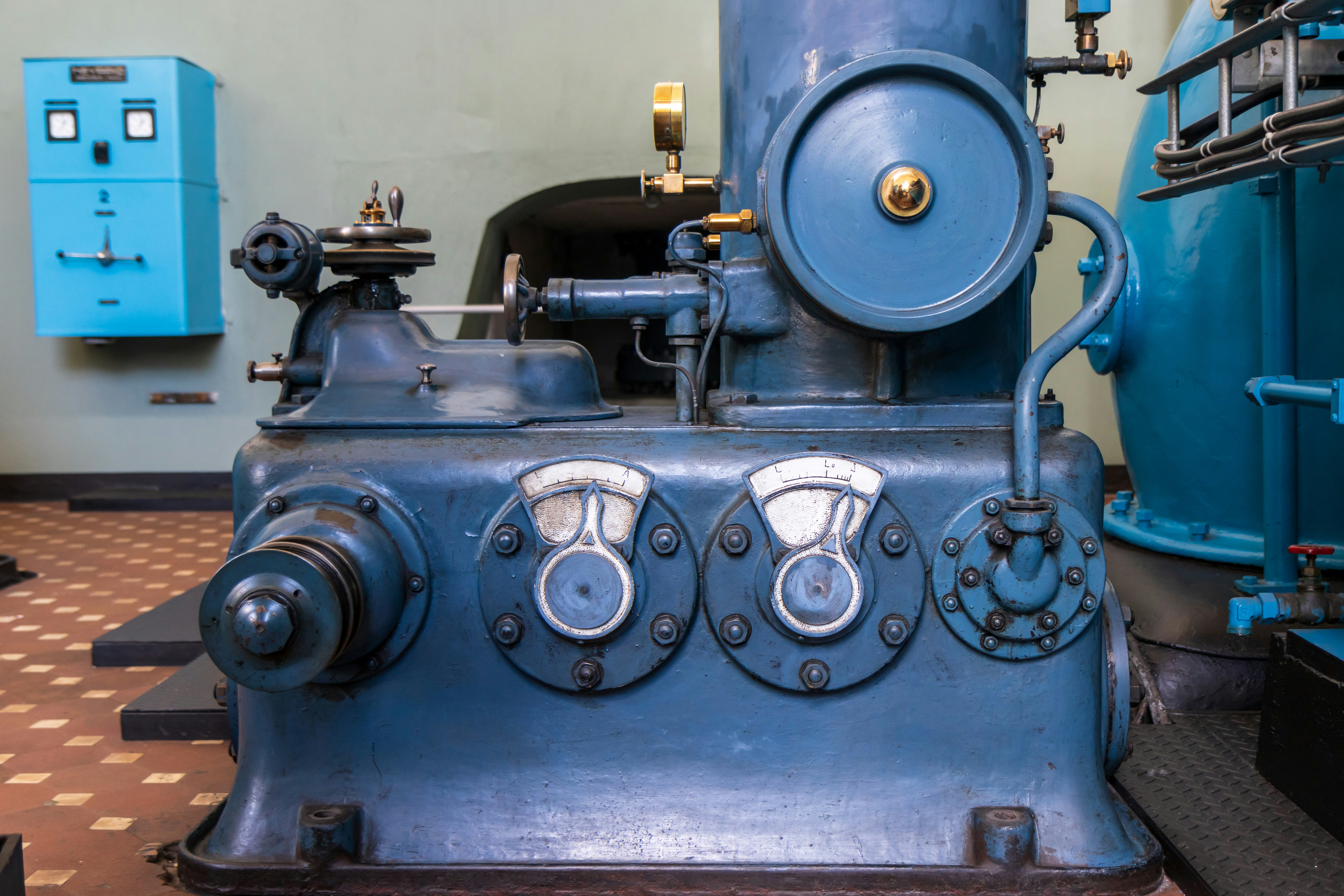 Industrial blue machine